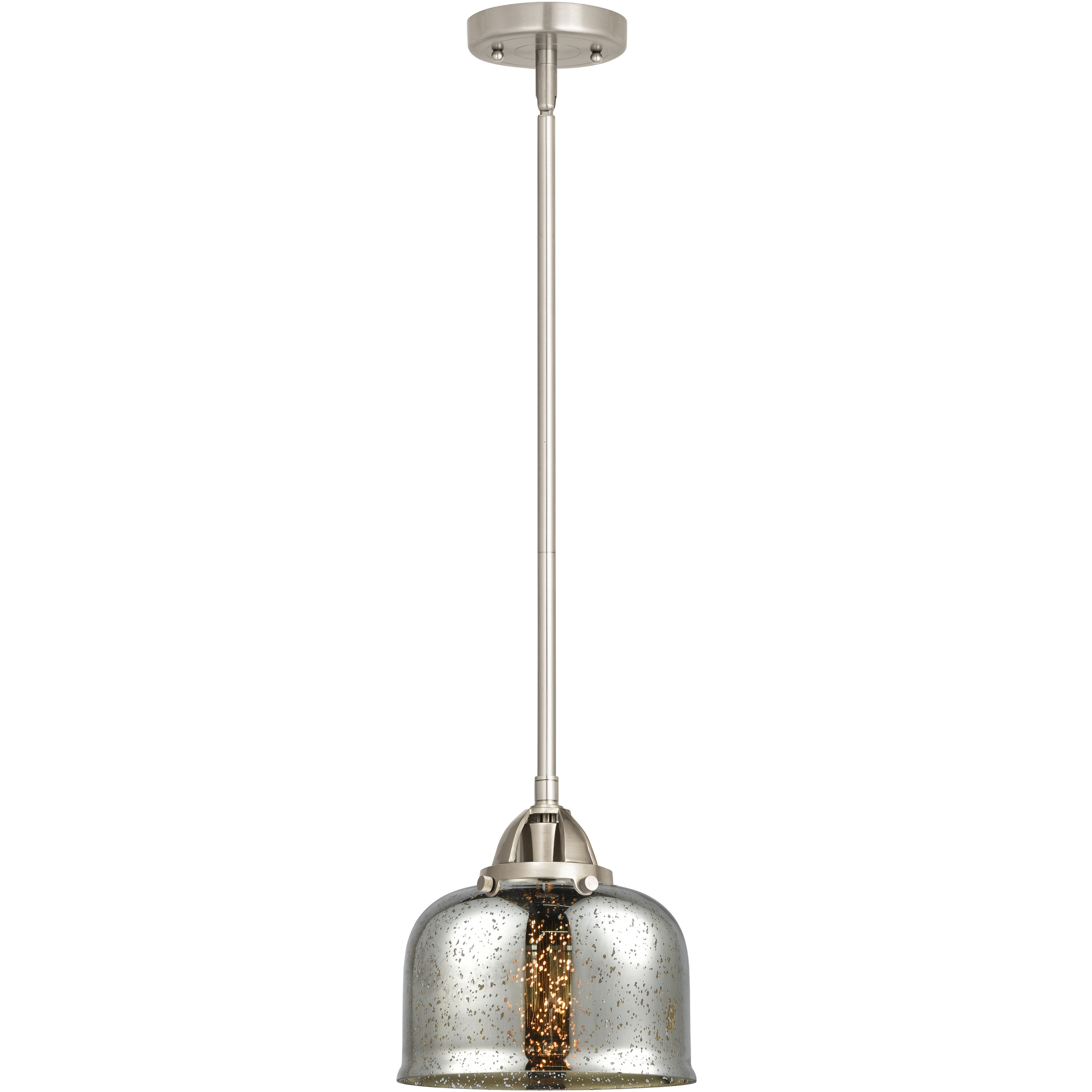Nouveau 2 Bell 1 Light 8.00 inch Mini Pendant