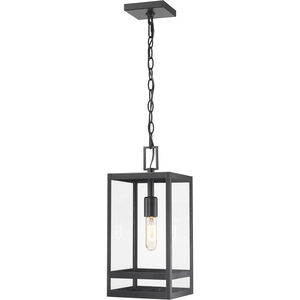 Nuri 1 Light 7.5 inch Black Outdoor Chain Mount Ceiling Fixture