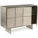 Lanark 54 inch Tiza Gesso and Silver Pewter Buffet Table, Four Door