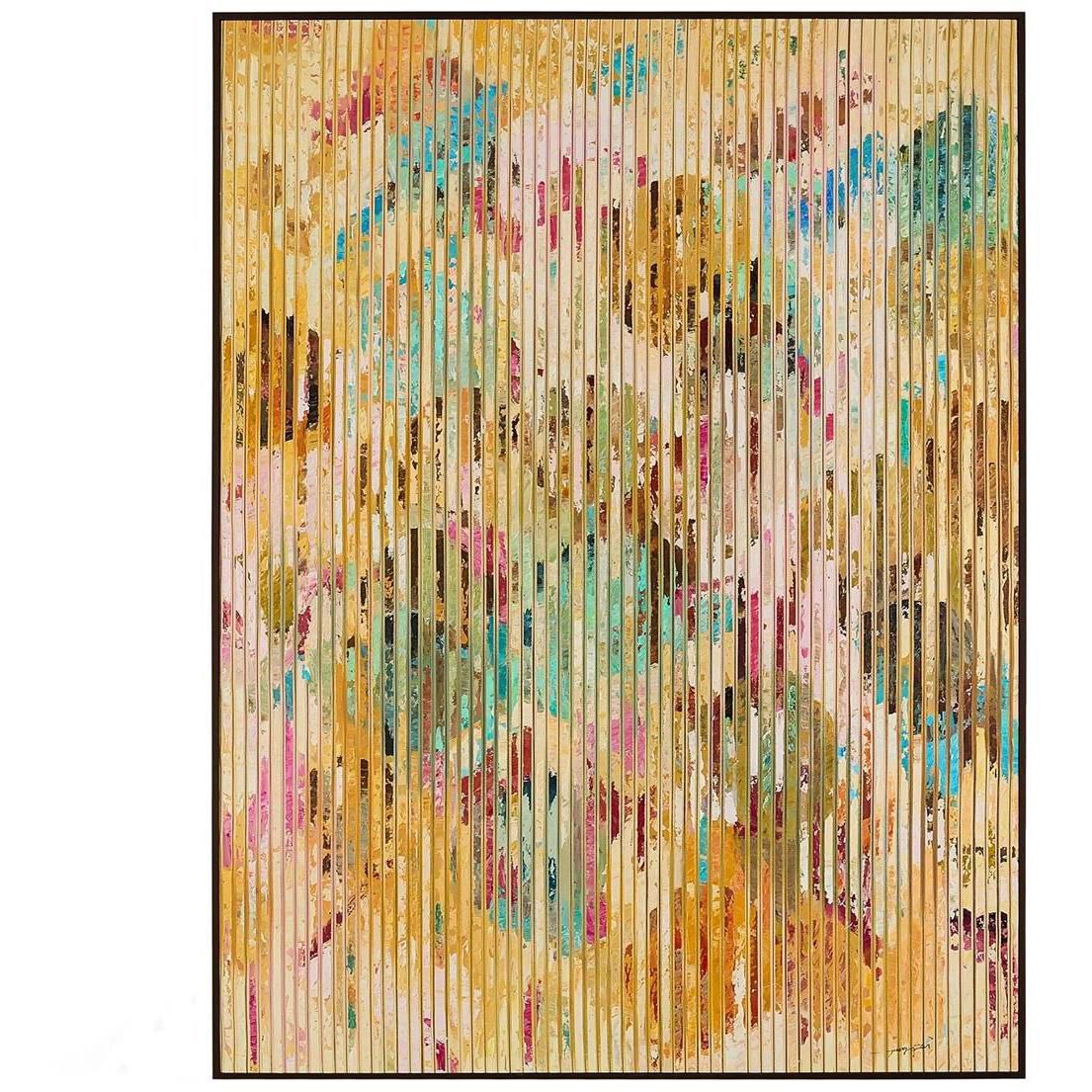 Teng Fei's Cascading Colors 71.5 X 51.5 inch Oils and Original Art