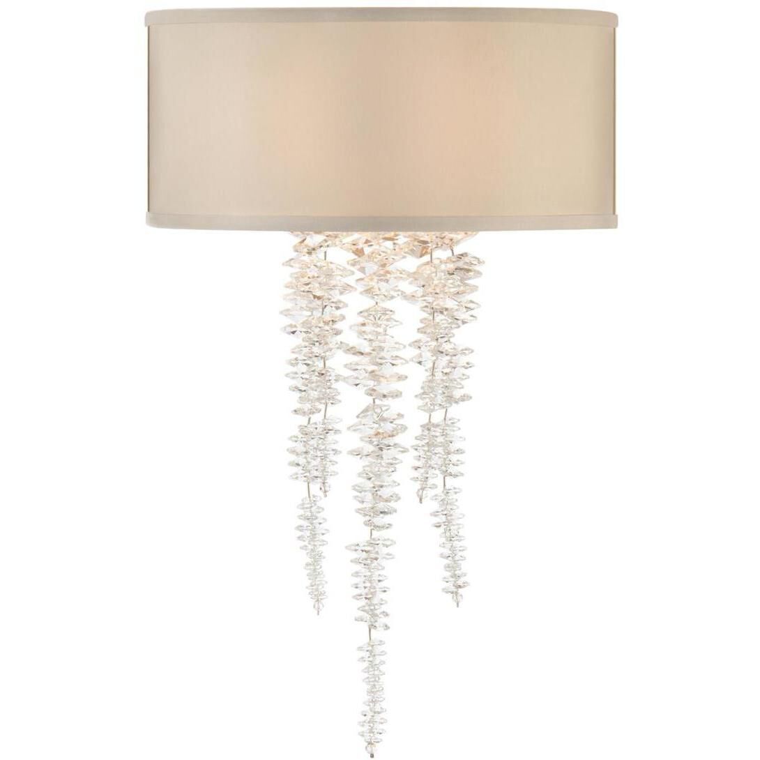 Cascading 1 Light 13 inch Antique Silver Leaf Wall Sconce Wall Light