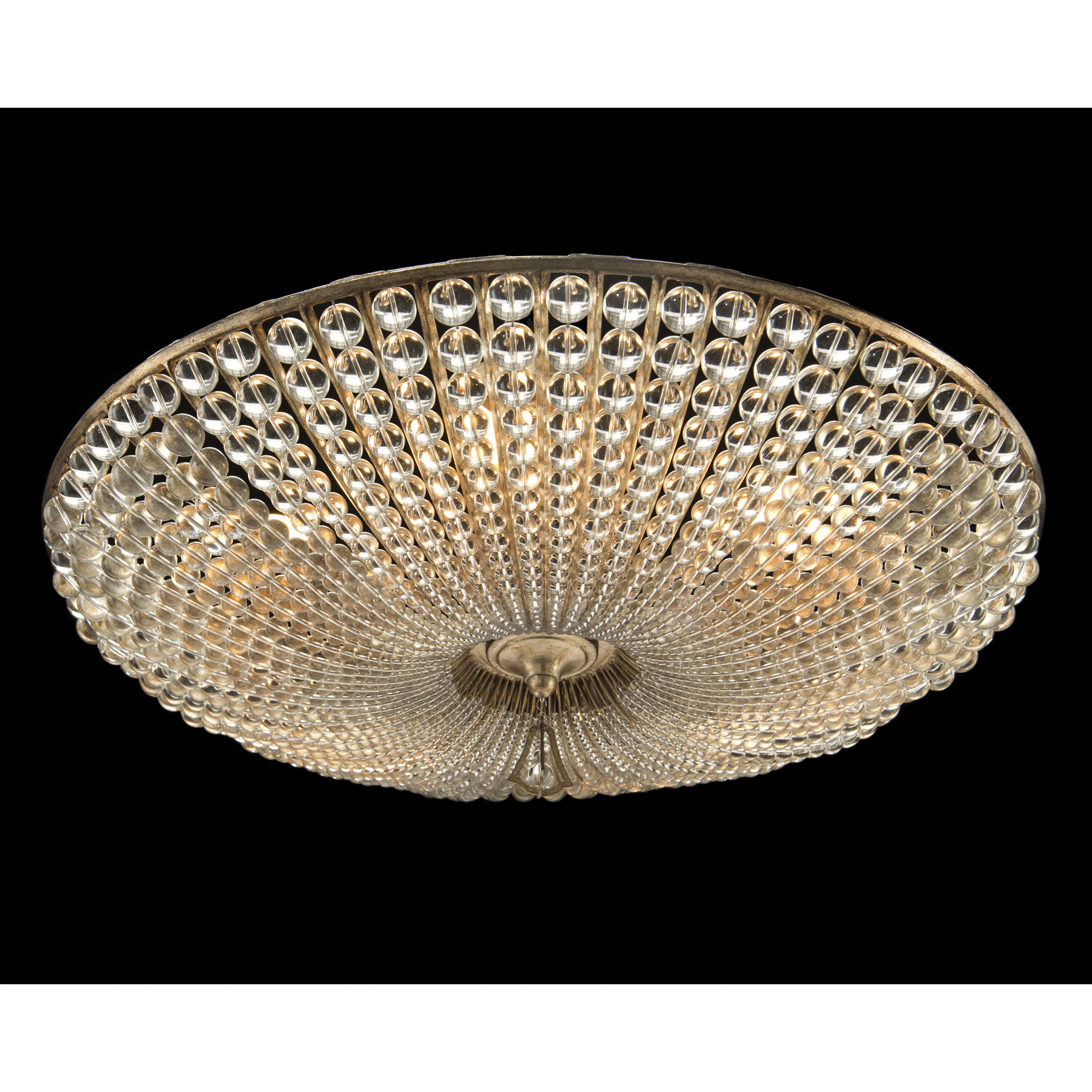 Leah 6 Light 25 inch Antique Silver Semi Flush Mount Ceiling Light