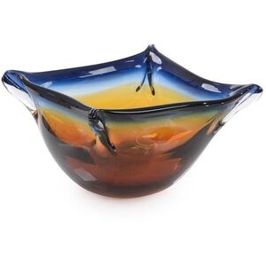 Handblown Glass 13.75 X 6.75 inch Bowl