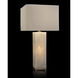 Illuminated 35 inch 60.00 watt Antique Brass and White Table Lamp Portable Light