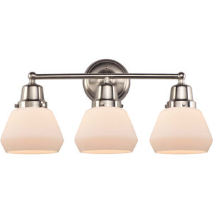 Aditi Fulton 3 Light 22.75 inch Brushed Satin Nickel Bath Vanity Light Wall Light, Aditi