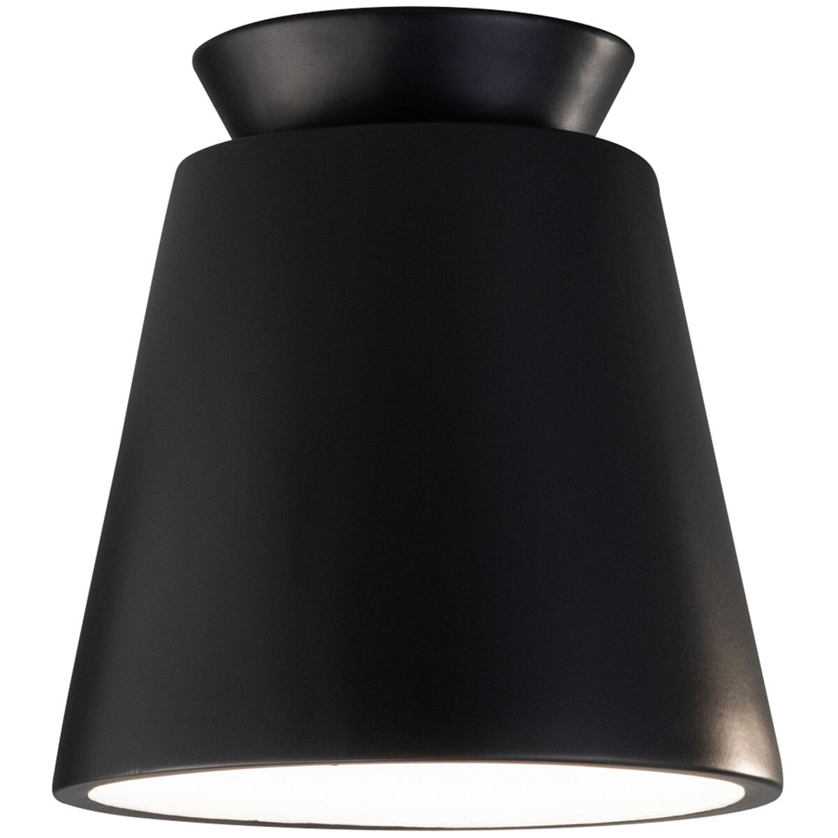 Radiance Collection LED 7.5 inch Gloss Black/Matte White Outdoor Flush-Mount