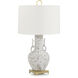 Whispering Mists 30 inch 150.00 watt Brushed Brass Table Lamp Portable Light