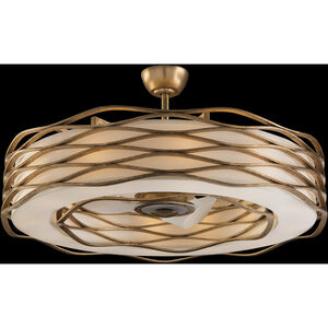 Leah 12 Light 42.5 inch Gold Pendant Ceiling Light, With Fan
