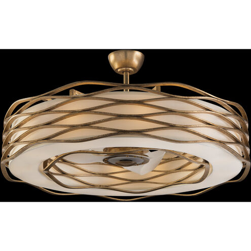 Leah 12 Light 42.5 inch Gold Pendant Ceiling Light, With Fan