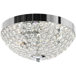 Globe 3 Light 12 inch Chrome Bowl Flush Mount Ceiling Light