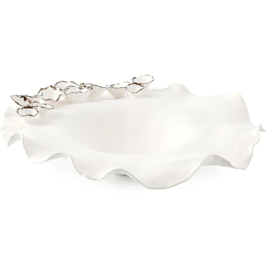Rippling Porcelain 15 X 3.5 inch Bowl, Large