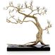 Sakura 31 X 27.5 inch Sculpture in Polished Brass, on Marble