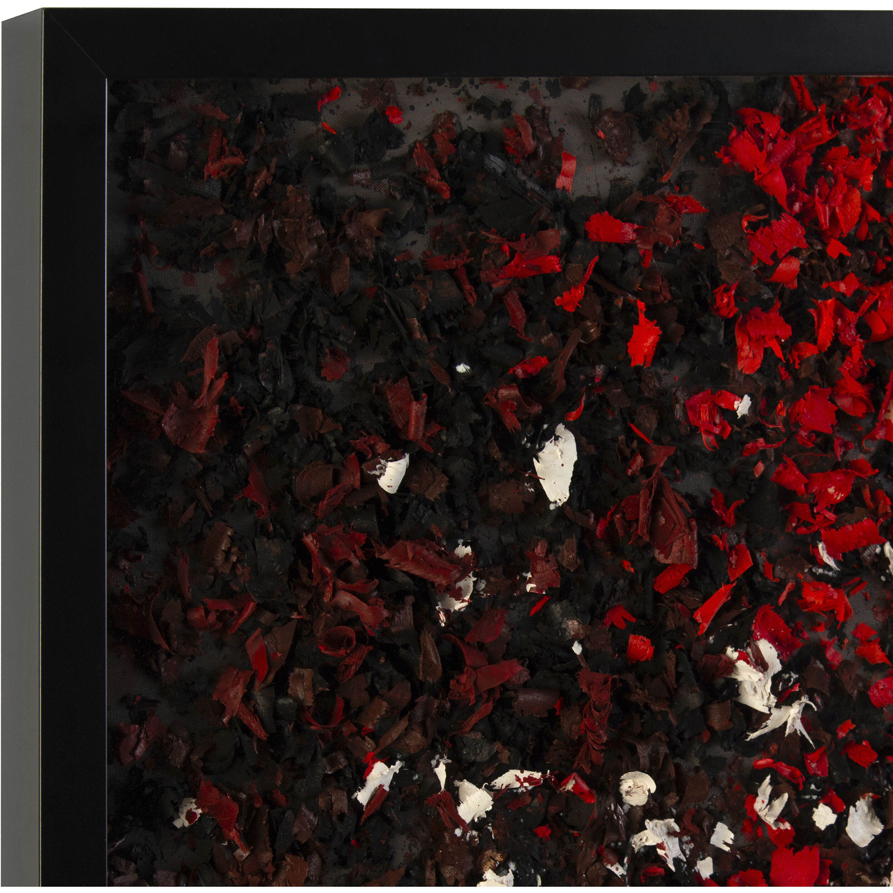 Ruan Wei's Crimson Horizon 47.25 X 47.25 inch Abstract Art