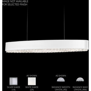 Eclyptix LED LED 36 inch Polished Stainless Steel Linear Pendant Ceiling Light in White, Wavy Layout, Wavy Layout