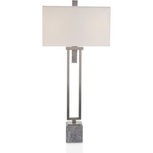 Stately Grey Marble Table Lamp Portable Light