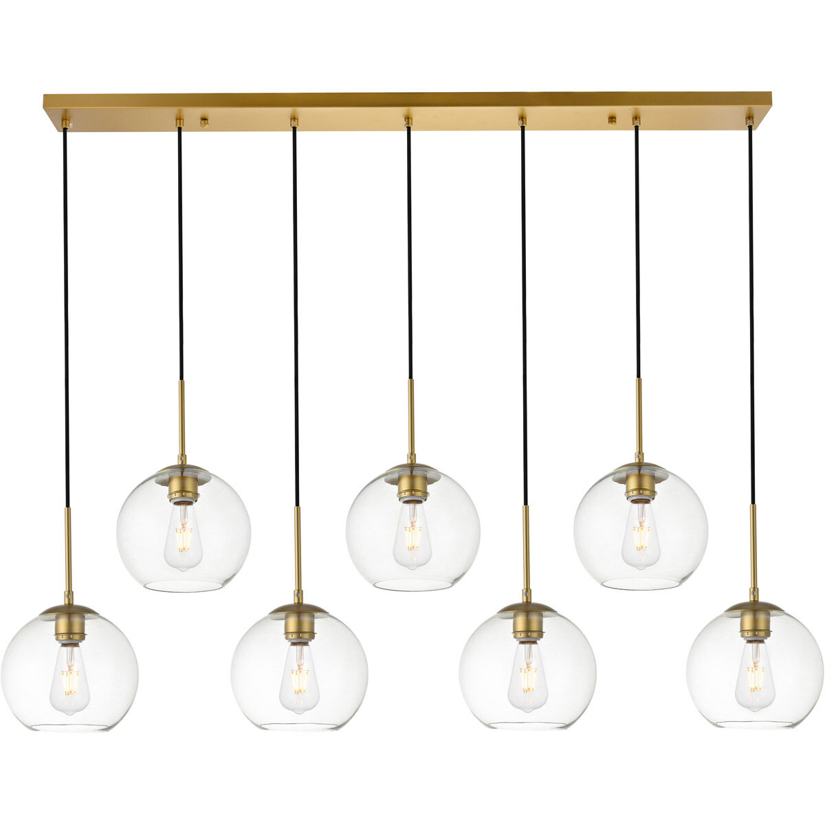 Baxter 7 Light 54 inch Brass Pendant Ceiling Light