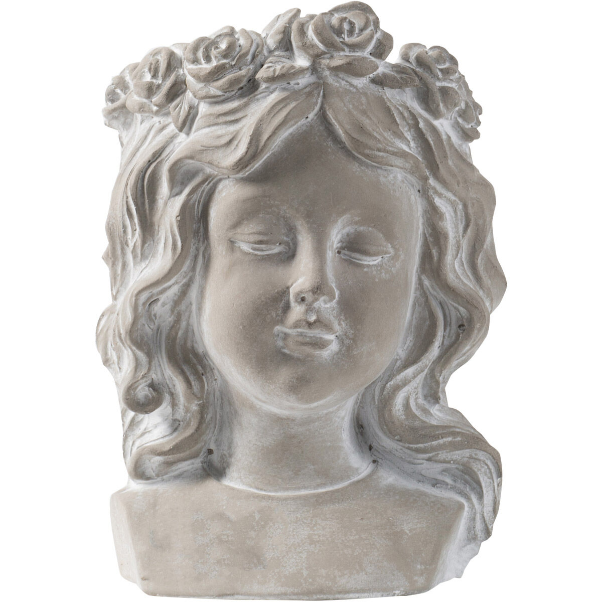 Garden Whitewash Stone Wall Planter