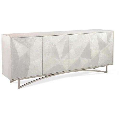 Vertex 82.5 X 18.5 inch Silver Sideboard, 4 Door