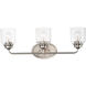Acadia 3 Light 25 inch Satin Nickel Vanity Light Wall Light