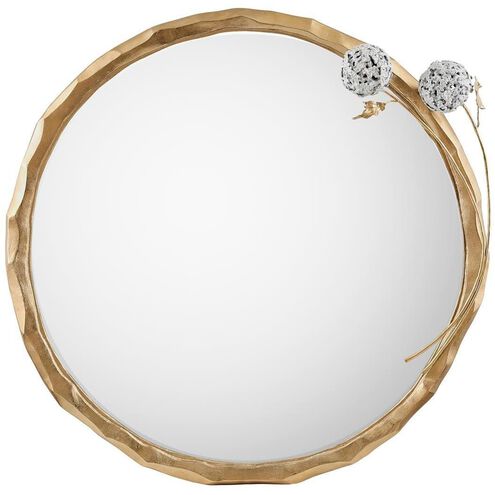 Hydrangea 55 X 55 inch Brass Mirror