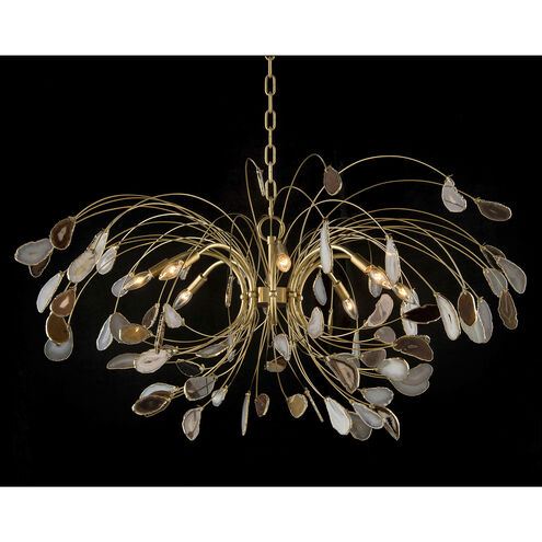 Leah 8 Light Agate and Brass Chandelier Ceiling Light