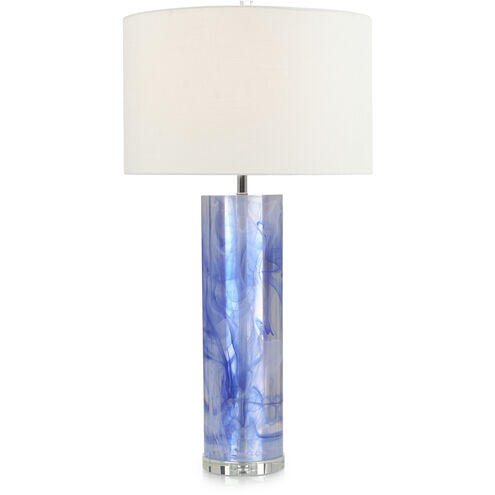 Leah Cylinder Blue Table Lamp Portable Light