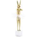 Ballerina Bunny 14.75 X 6.5 inch Sculpture, on Marble Base, II