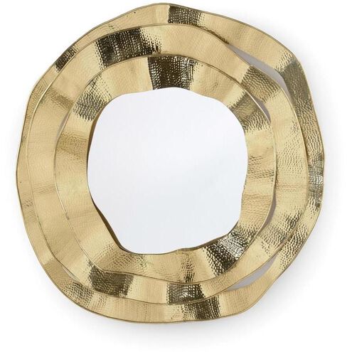 Ripple Brass Wall Mirror