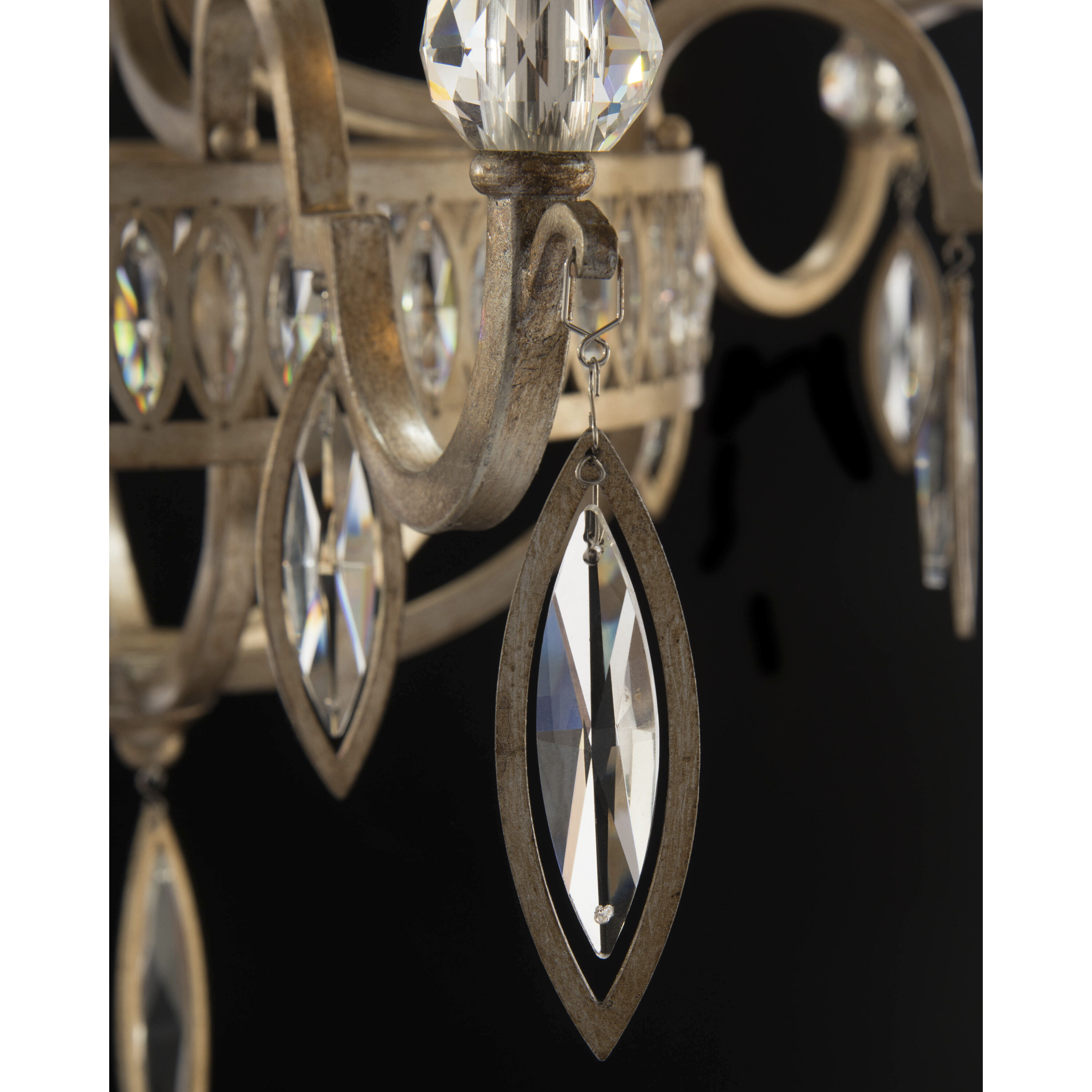 Antique silver cheap leaf chandelier
