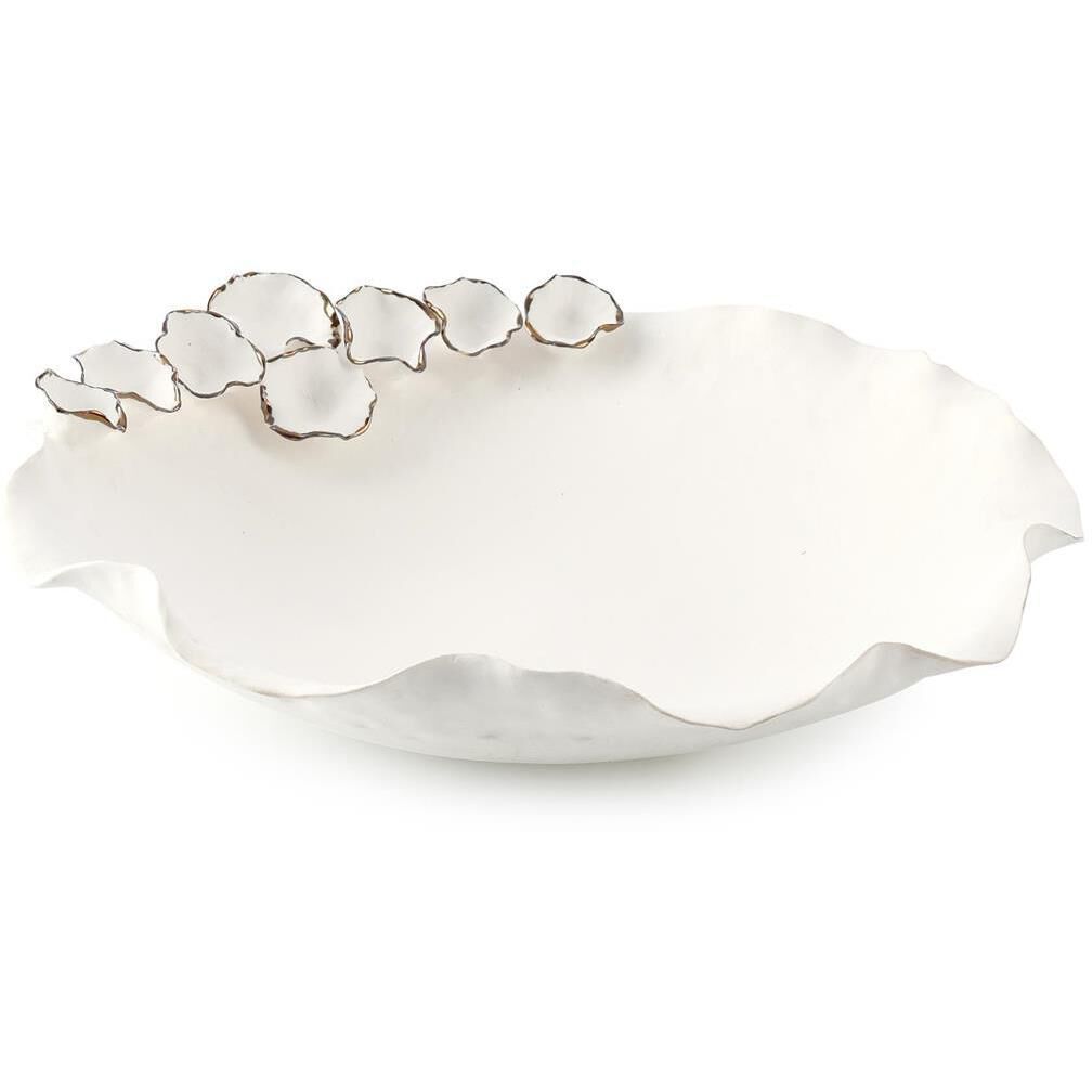 Rippling Porcelain 14 X 3 inch Bowl, Small