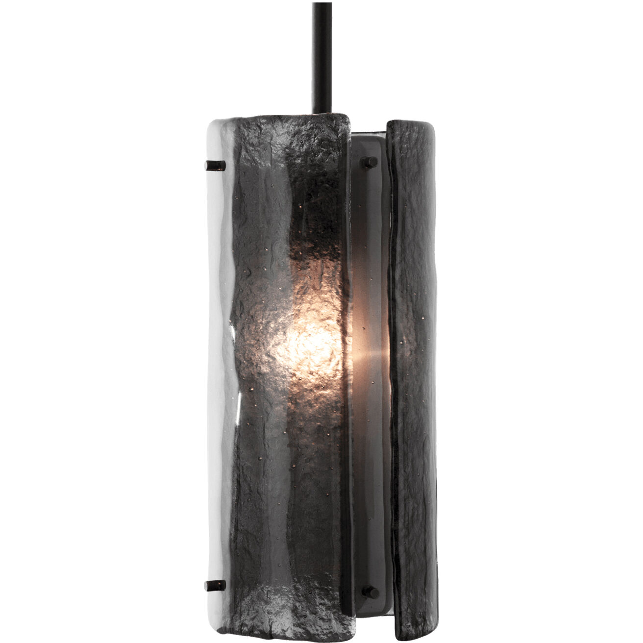 Textured Glass 1 Light 5.7 inch Gilded Brass Pendant Ceiling Light in Frosted Granite, Rod