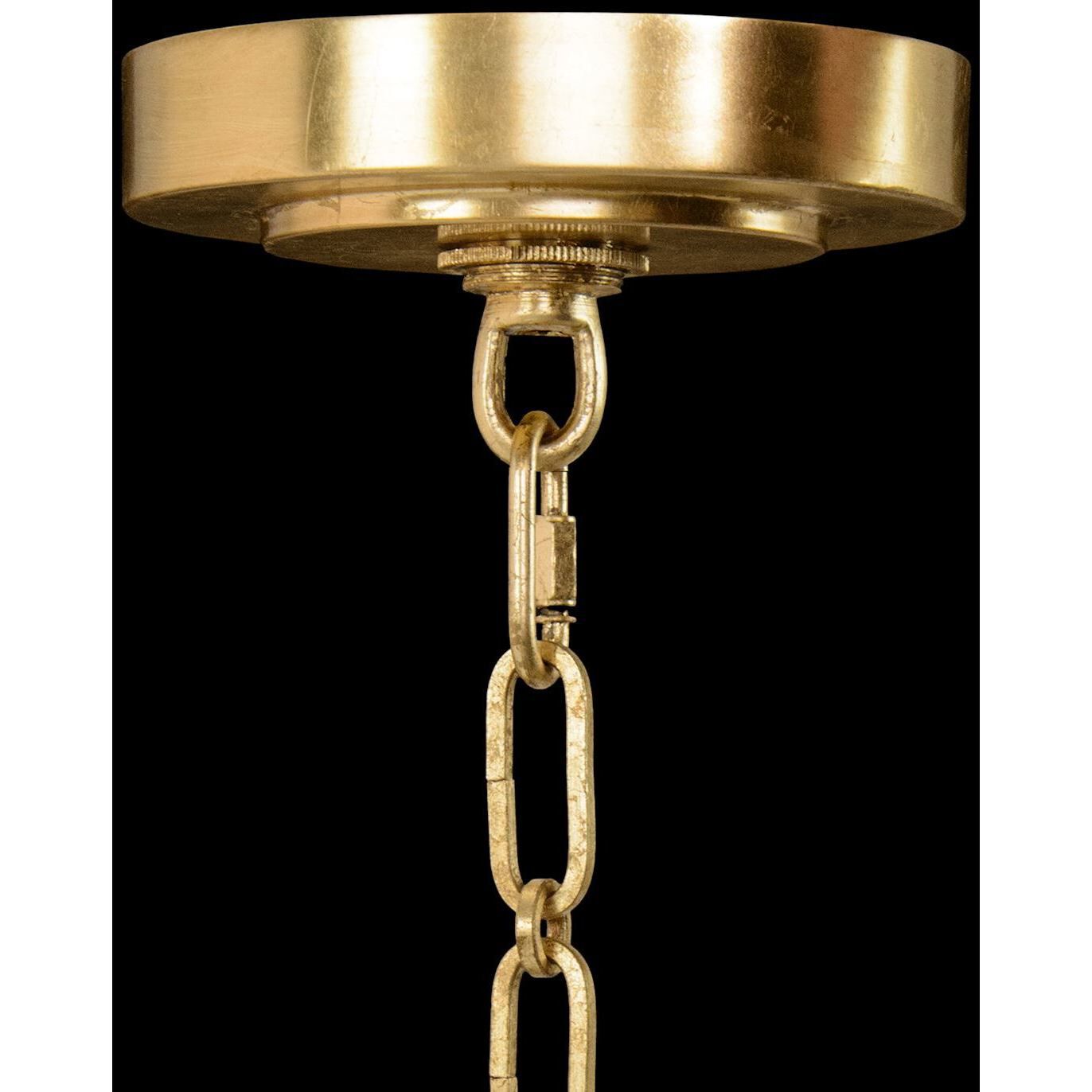 Bonheur 12 Light 37 inch Gold Leaf and Silver Leaf Chandelier Ceiling Light