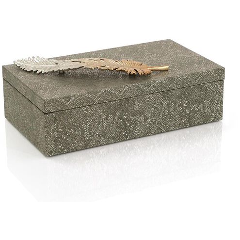 Feathered 16 X 9 inch Vegan Snakeskin Box
