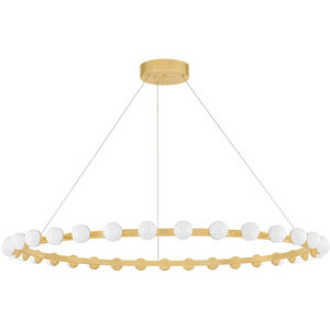 Linus LED 61 inch Vintage Brass Chandelier Ceiling Light