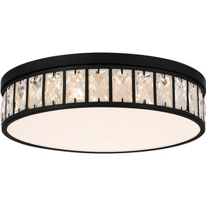 Gibson LED 14.75 inch Matte Black Flush Mount Ceiling Light, Medium