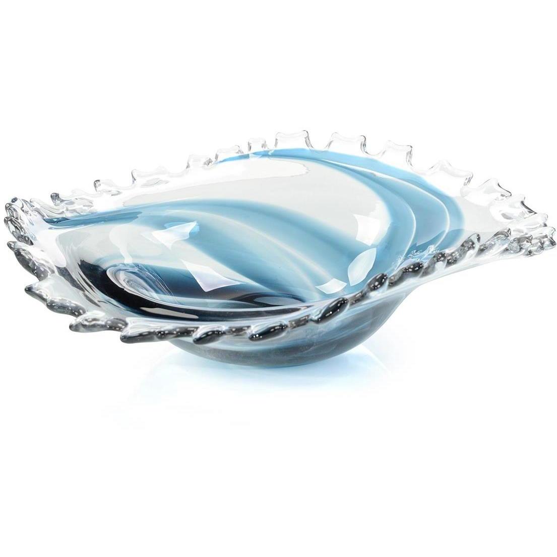 Hand-Blown Glass 16.5 X 5.25 inch Bowl
