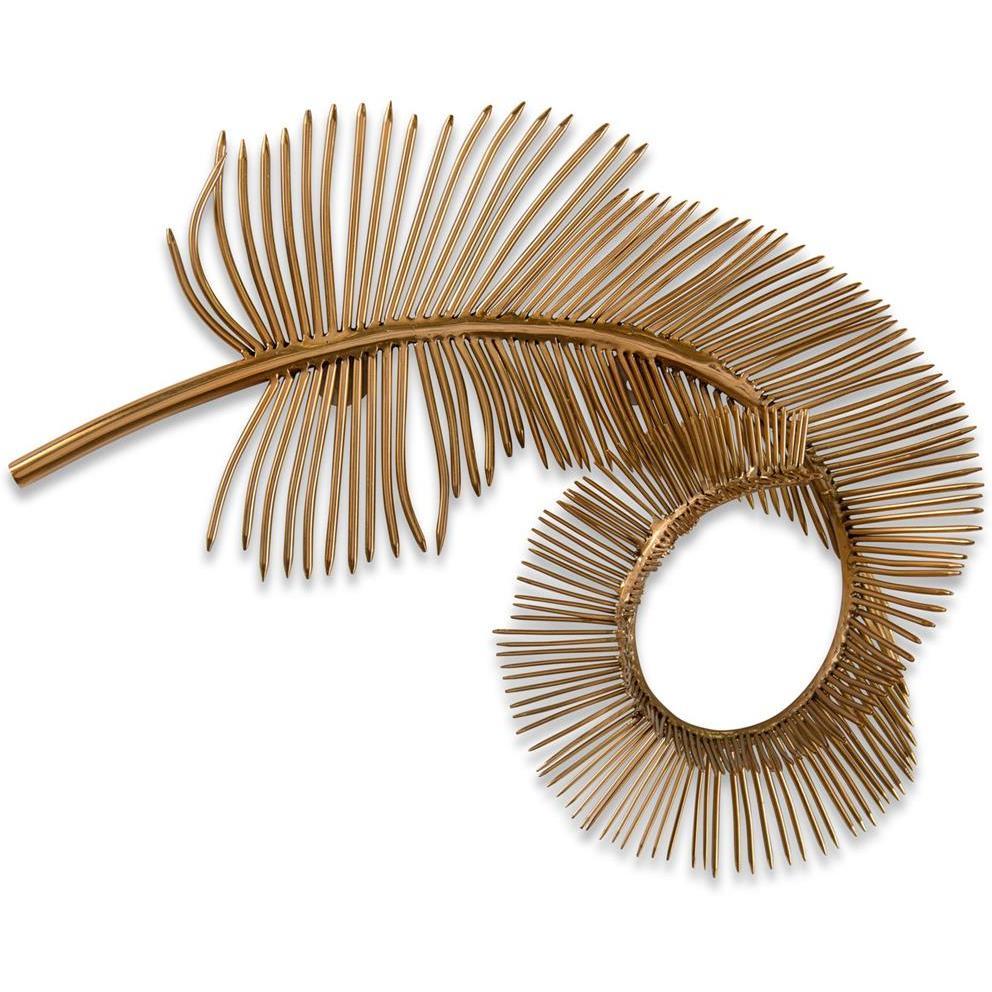 Coiled Plume II Brass Accent Wall Decor