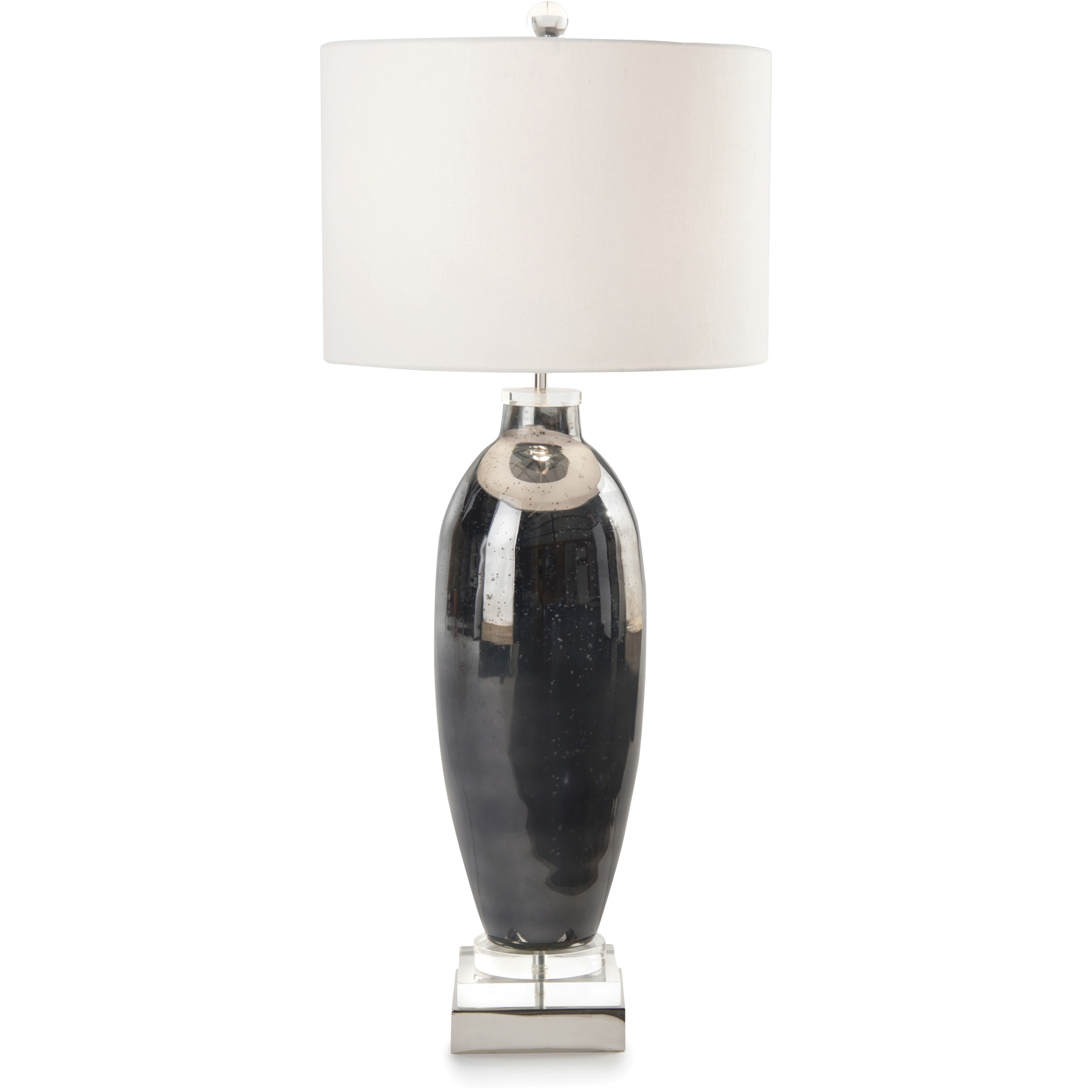 Smoky Soft Blue Crackle Table Lamp Portable Light