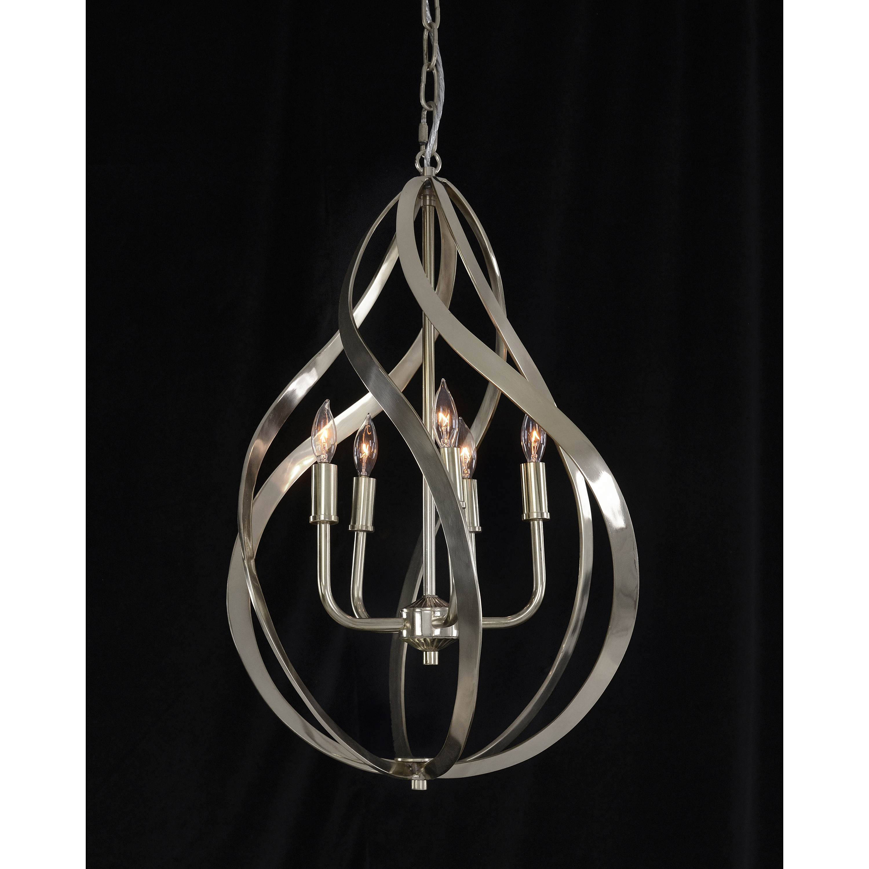Leah 5 Light Nickel Pendant Ceiling Light
