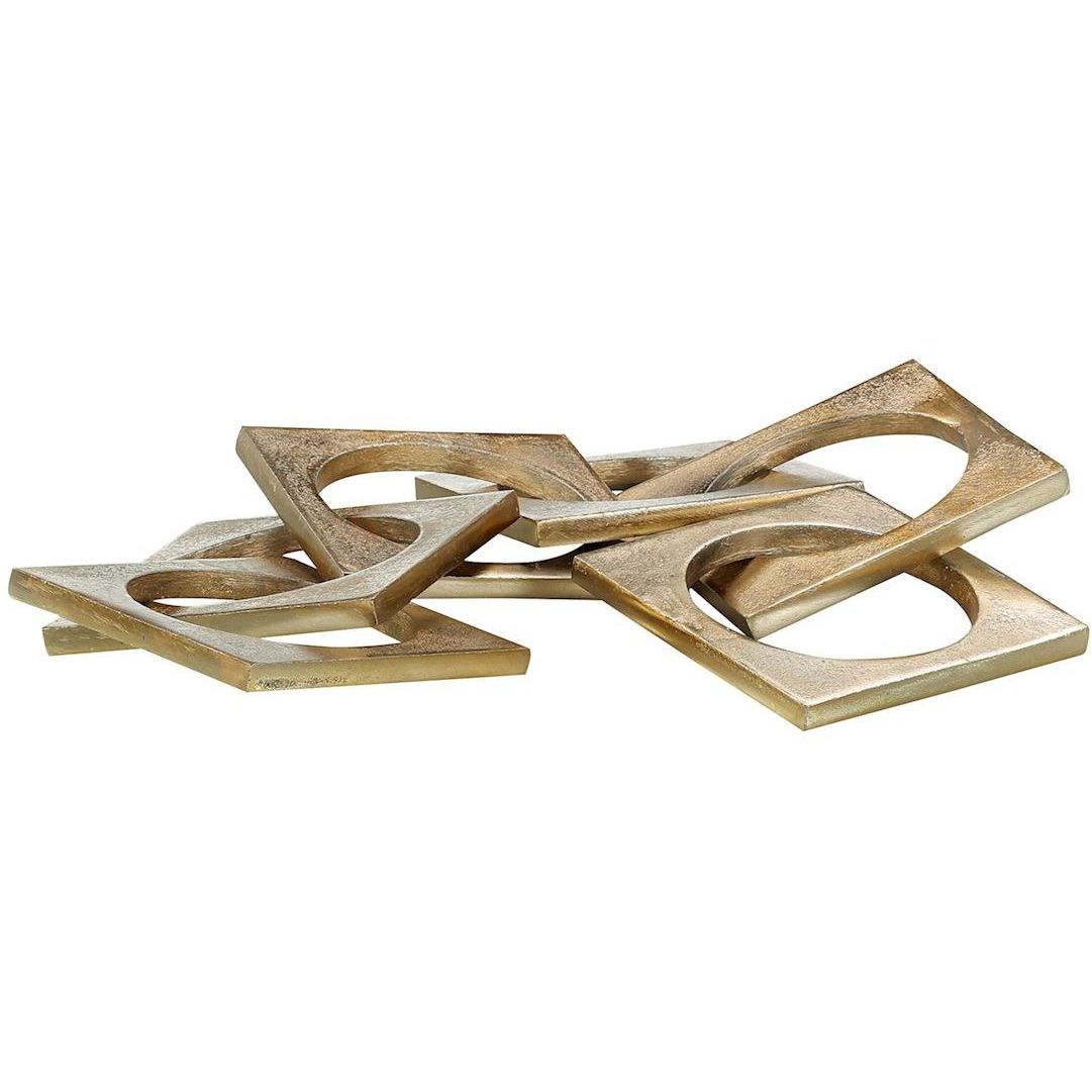Gold Square Chain Decorative Accent