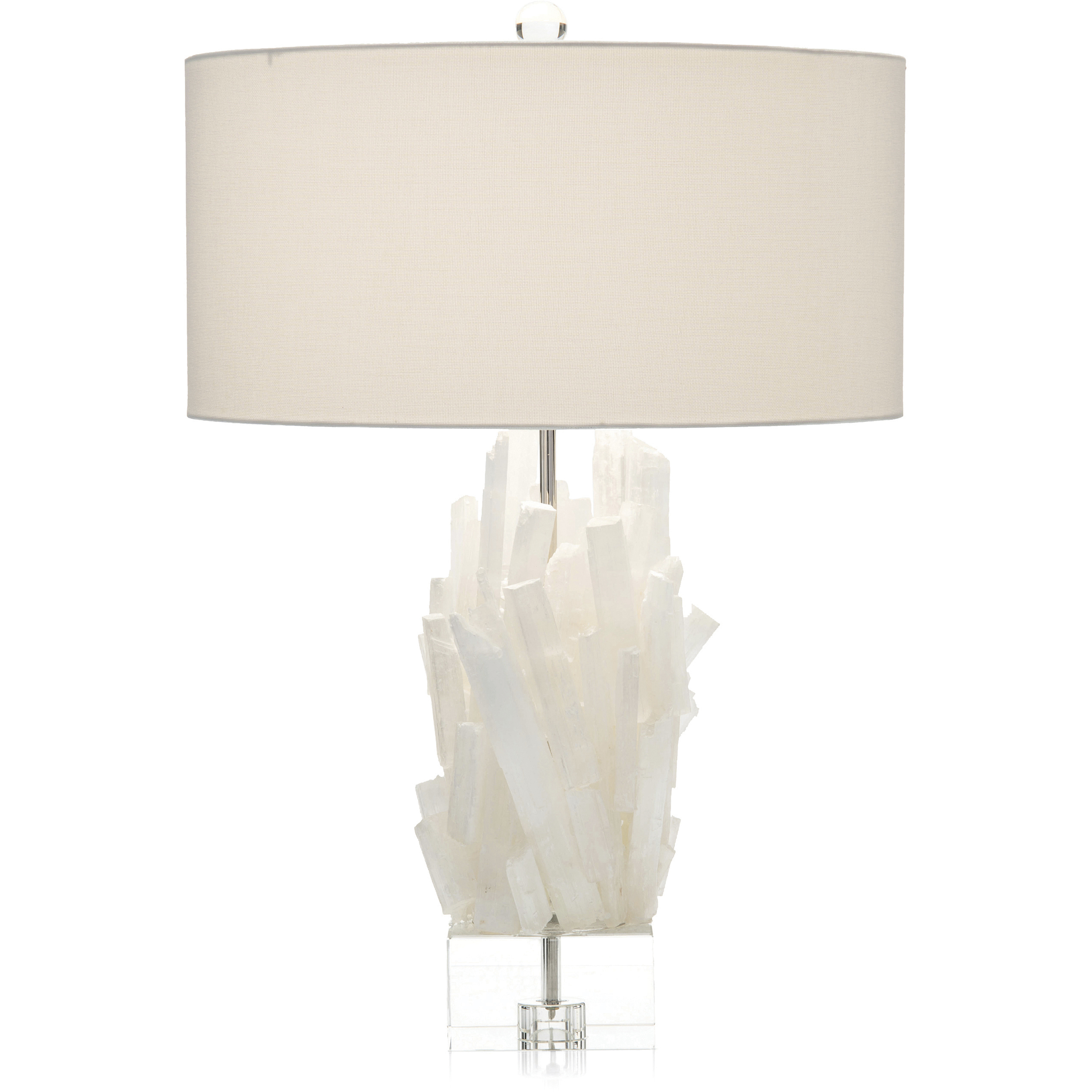 John Richard JRL 9326 Selenite 29.75 inch 150 watt Translucent and White Table Lamp Portable Light