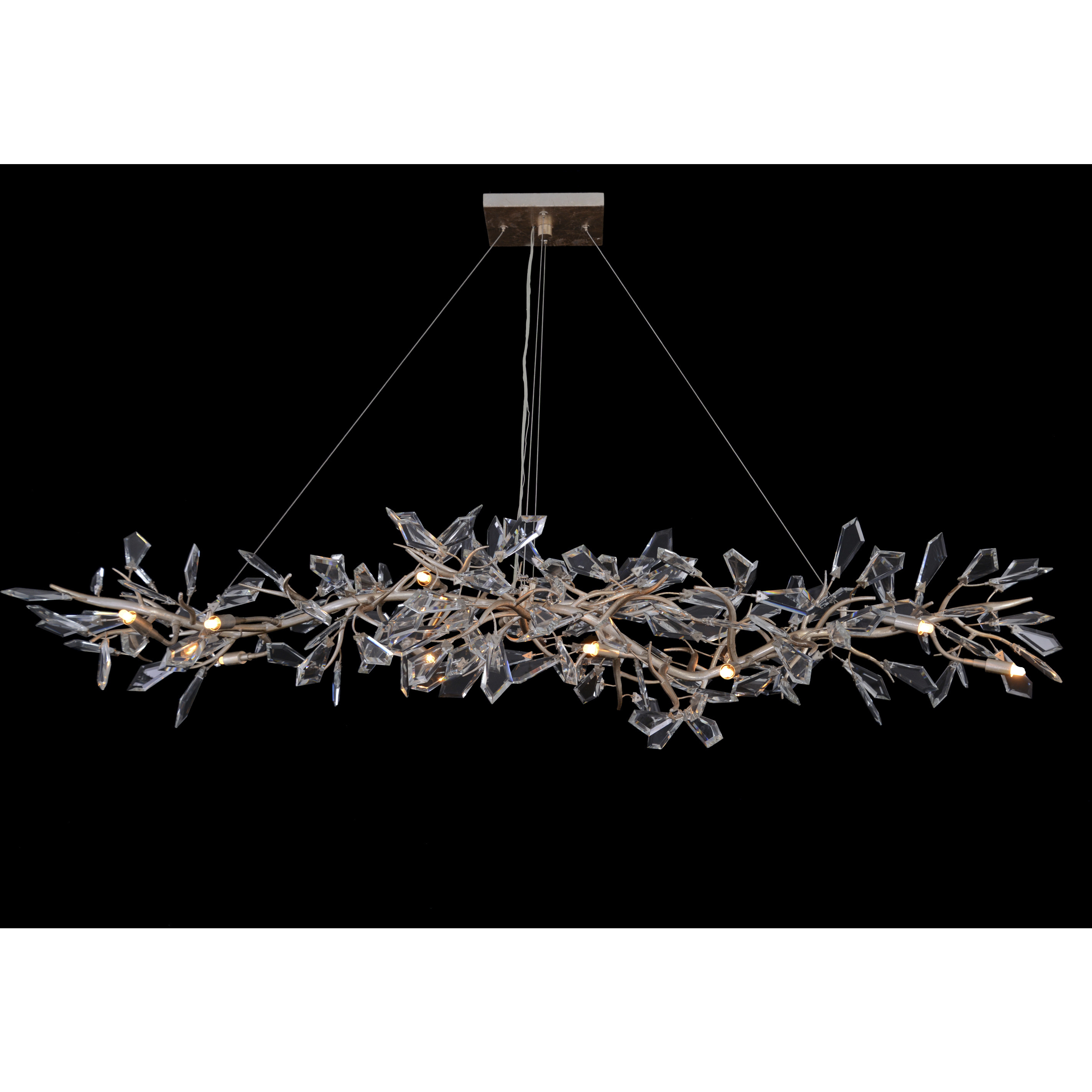 John Richard Kotta Fourteen Light Cut Crystal Oblong Chandelier